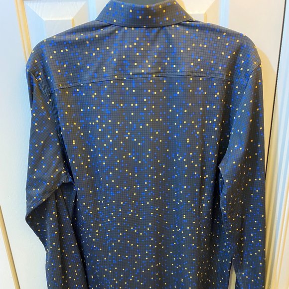 BARRETT "Byte" Print Button-up Stretch Shirt - Picture 6 of 6